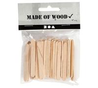 Creativ 100263 Ice Lolly Sticks, mini, L: 5,5 cm, W: 6 mm, birch, 50pcs