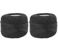 Creativ 100263 Mercerised Cotton Yarn, Black, 20 g (Pack of 2)