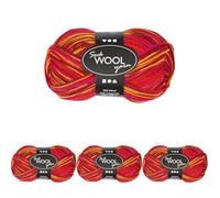 Creativ 100263 Sock Yarn, L: 200 m, red/Orange Harmony, 50 g (Pack of 4)