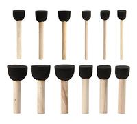 Creativ 10409 Foam Stencil Brushes, D: 13-20-25-35 mm, 12 asstd,Black