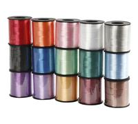 Creativ 20231 Curling ribbon - Assortment, W: 10 mm, asstd colours, glossy, 15x50m