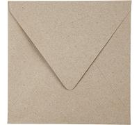 Creativ 20524 Recycled Envelopes, size 16x16 cm, 120 g, natural, 50x20pcs, Brown