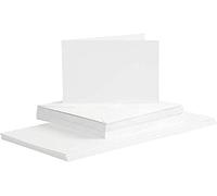 Creativ 23115 Cards & Envelopes, card size 15x15 cm, envelope size 16x16 cm, white, 50sets