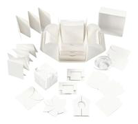 Creativ 25379 Explosion Box, Size 7 cm x 7 cm x 7.5 cm + 12 cm x 12 cm x 12 cm, Off-White