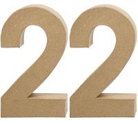 Creativ 26630 20 cm 1-Piece Papier Mache Number 2 (Pack of 2)