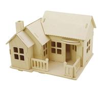Creativ 57875 3D Wooden Construction Kit, House with terrace, size 19x17,5x15 , ply, 1pc, wood