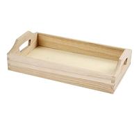 Creativ 575300 30 x 17 x 5 cm 1-Piece Wooden Large Serving Tray with Handles