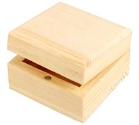 Creativ 576290 1-Piece Wooden Small Square Jewellery Box with Magnetic Clasp