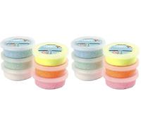 Creativ 6 x 14 g Foam Clay Assorted Colours Glitter (Pack of 2)