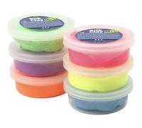 Creativ 6 x 14 g Silk Clay Assorted Colours, Neon