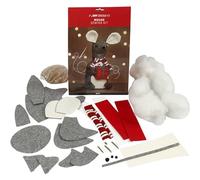 Creativ Christmas Mouse - 30cm - Felt, Fleece & Knitted Tube - 1pc