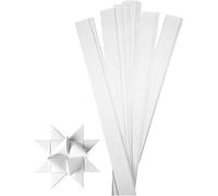 Creativ Company 20717 100-Piece Paper Star Strips, White