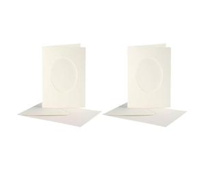 Creativ Company 23722 10-Piece Passepartout Card, Off-White (Pack of 2)