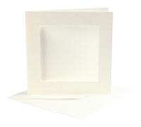 Creativ Company 23740 10-Piece Passepartout Card, Off-White , 12 5 x12 5 cm