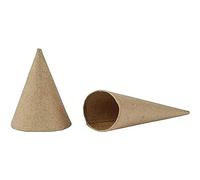 Creativ Company 265501 Cones, Pack of 10 H: 14 cm, D: 7 cm, beige