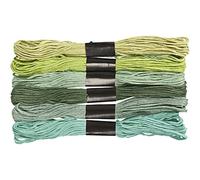 Creativ Company 6-Piece Embroidery Floss Assortment, Green