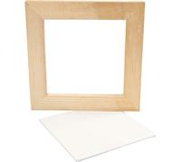 Creativ Company 8 x 20 cm 1-Piece Cotton Wood Framed Canvas Panel, White