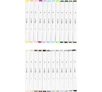 Creativ Company Alcohol Marker Pastel Colours Set - 24 Pieces Drawing Pens