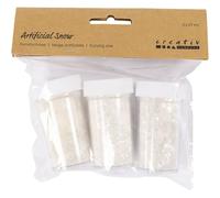 Creativ Company Artificial Snow Set - Decorative Snow with Organic Glitter, 3 x 27 ml