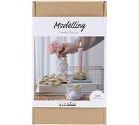 Creativ Company CC Hobbyset Vases and Candlesticks Modelling Beige, Ivory, Off white