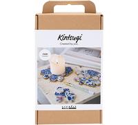 Creativ Company Craft Kit Kintsugi, Coaster, blue, gold, light red, white, 1 pack in White Creativ Company White 1 Pack