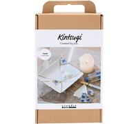 Creativ Company Craft Kit Kintsugi, Dish, blue, gold, white, 1 pack in White Creativ Company White 1 Pack