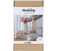 Creativ Company Craft Kit Modelling, Vases & candle holders, beige, ivory, off-white | Size: 1 Pack Creativ Company Multicolor 1 Pack