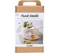 Creativ Company Craft Kit Punch Needle, Tote bag, pastel colours, 1 pack in White | Size: 25 Pack Creativ Company White 25 Pack
