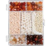Creativ Company Craft Mix Jewellery, Agates, size 2, 6-10 mm, hole size 0, 8-1, 8 mm, ca. 1480 pc, assorted colours | Size: 1 Pack Creativ Company Multicolor 1 Pack
