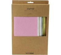 Creativ Company Hobby Felt A4 Pastel Colours - Craft Felt for Children