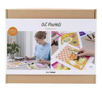 Creativ Company hobby set oil pastel flowers 24 colors starter set drawing