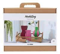 Creativ Company Maxi Craft Kit Modelling, Papier-mâché pulp vases, assorted colours, 1 pack in White Creativ Company White 1 Pack