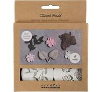 Creativ Company silicone mold flowers and leaves for crafts