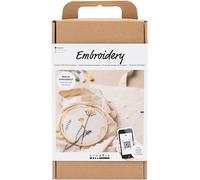 Creativ Company Starter Craft Kit Embroidery, Flowers, 1 pack in White | Size: 13 Pack Creativ Company White 13 Pack