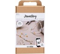 Creativ Company Starter Craft Kit Jewellery Classic Beads, 1 pack in White | Size: 15 Pack Creativ Company White 15 Pack