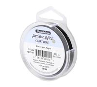 Creativ Company Tarnish Resistant Colored Copper Craft Wire, Black, 24 Gauge, 20 yd