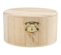 Creativ Company Wooden Craft Box Round with Lid 11 cm Storage Box