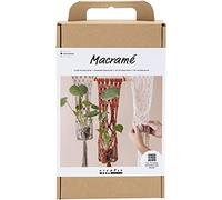 Creativ Company Macramé Craft Kit – Flower Hanger, Boho Knotting Decor – 1 Pack