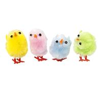 Creativ Easter Chicks, 12 pcs, 30 mm, pastel colors, chenille and plastic