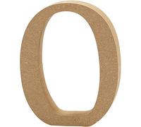 Creativ MDF Letter (13cm H, 2cm Thick) -O, Wood, Brown, 10.5 x 2 x 13 cm