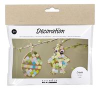 Creativ Mini Craft Kit Decoration, Black, Brown, White, Assorted Colours, Egg and Chicken, 1 Pack