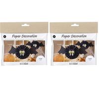 Creativ Mini Craft Kit Paper Decorations - Make Your own Skeleton - Black/White - Suitable for Ages 5 and Up (Pack of 2)