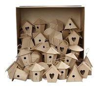 Creativ Papier Mache Mini Bird Houses Assortment 60 Assorted Bulk Buy 6 Designs