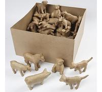 Creativ Papier Mache Small Animals Assortment 60 Assorted Bulk Buy 5 Designs