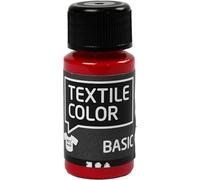 Creativ Semi-Covering Fabric Paint, Primary red, One Size