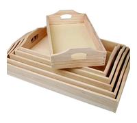 Creativ Wooden Trays, Set of 6