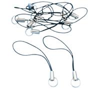 Creative 10 Pieces Silver Tone Black Lanyard Cell Phone Charm Split Ring Strap, Clasp Lariat Cord Strap For Mobile Cell Phone/Mp3/Mp4/Usb Flash Drive//Keyrin Durable