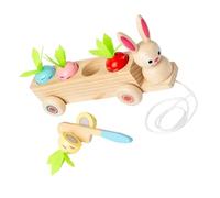 Creative 2 In 1 Wooden Pull Along Rabbits And Carrot Picking Game For Children Enhancing HandEye Coordination And Cognitive Abilities Cognitive Development Toy