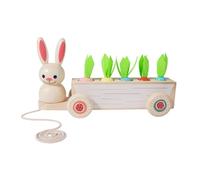 Creative 2 In 1 Wooden Pull Along Rabbits And Carrot Picking Game For Children Enhancing HandEye Coordination And Cognitive Abilities Cognitive Development Toy