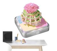 Creative 2025 Calendar - Premium Paper Craft Style, unue Cultural Gift | 3D core Castle Carousel Calendar with Stereo Sculpted Sticky Notes, Decorative Desk Ornament for Home Study and work place